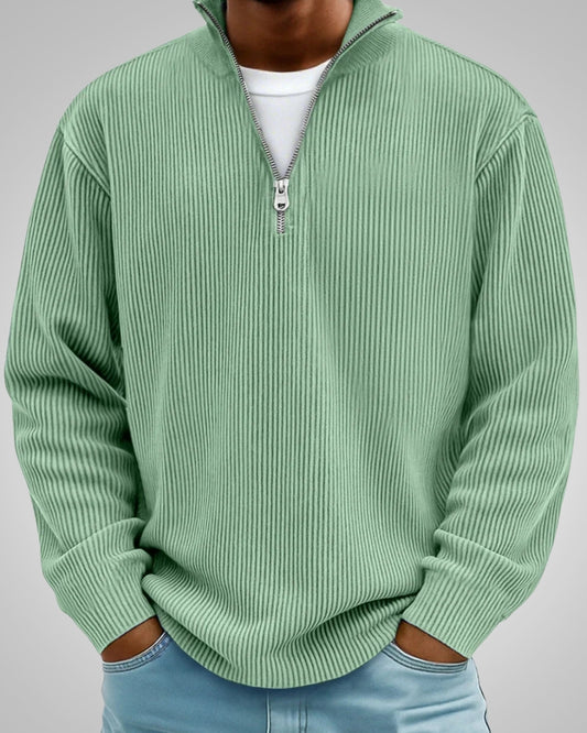 Richard | Herren Casual Half-Zip Strukturpullover