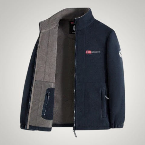 Finn | Herren Sportliche Warme Stehkragenjacke mit Reißverschluss