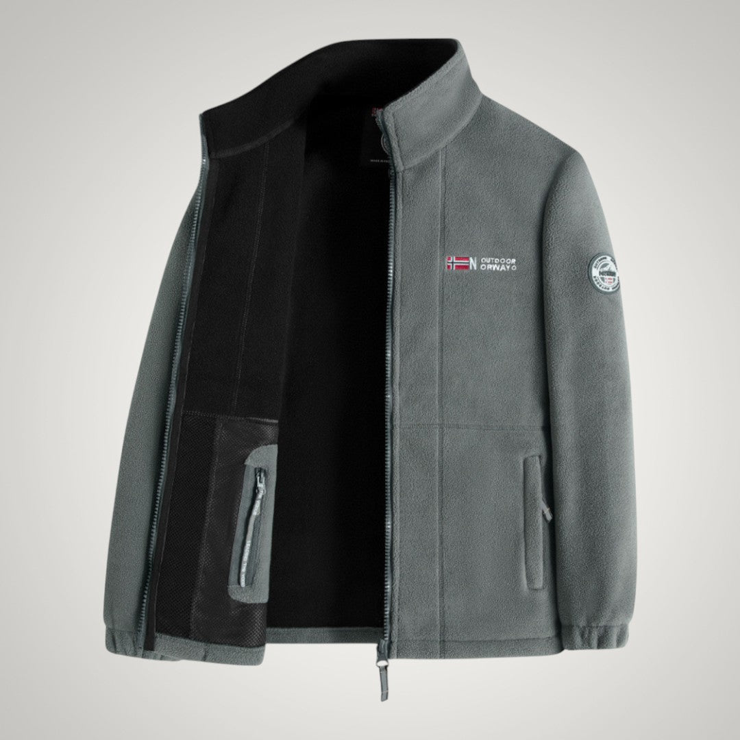 Finn | Herren Sportliche Warme Stehkragenjacke mit Reißverschluss