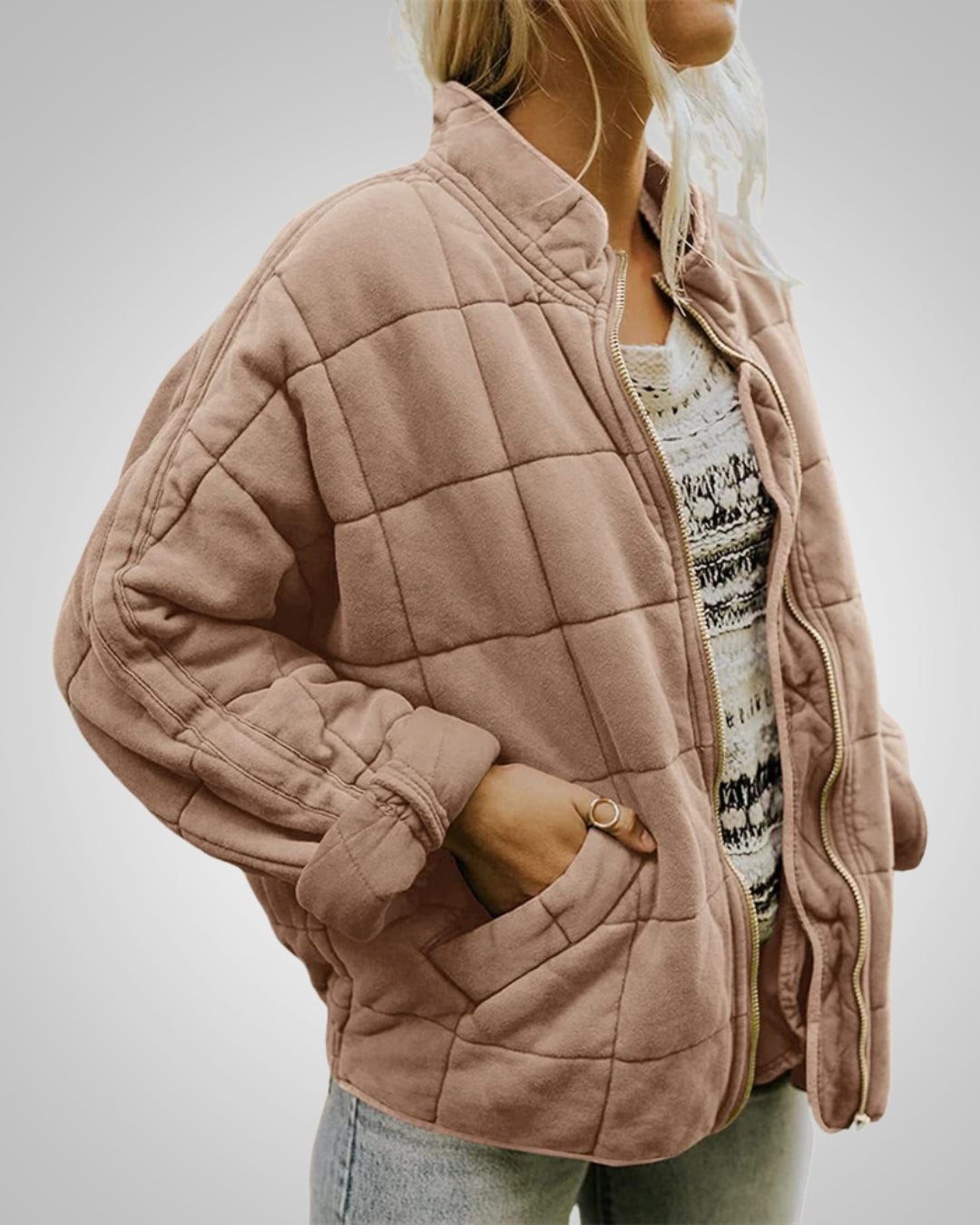 Claudia | Damen Oversized Lässiger Zeitloser Jacke