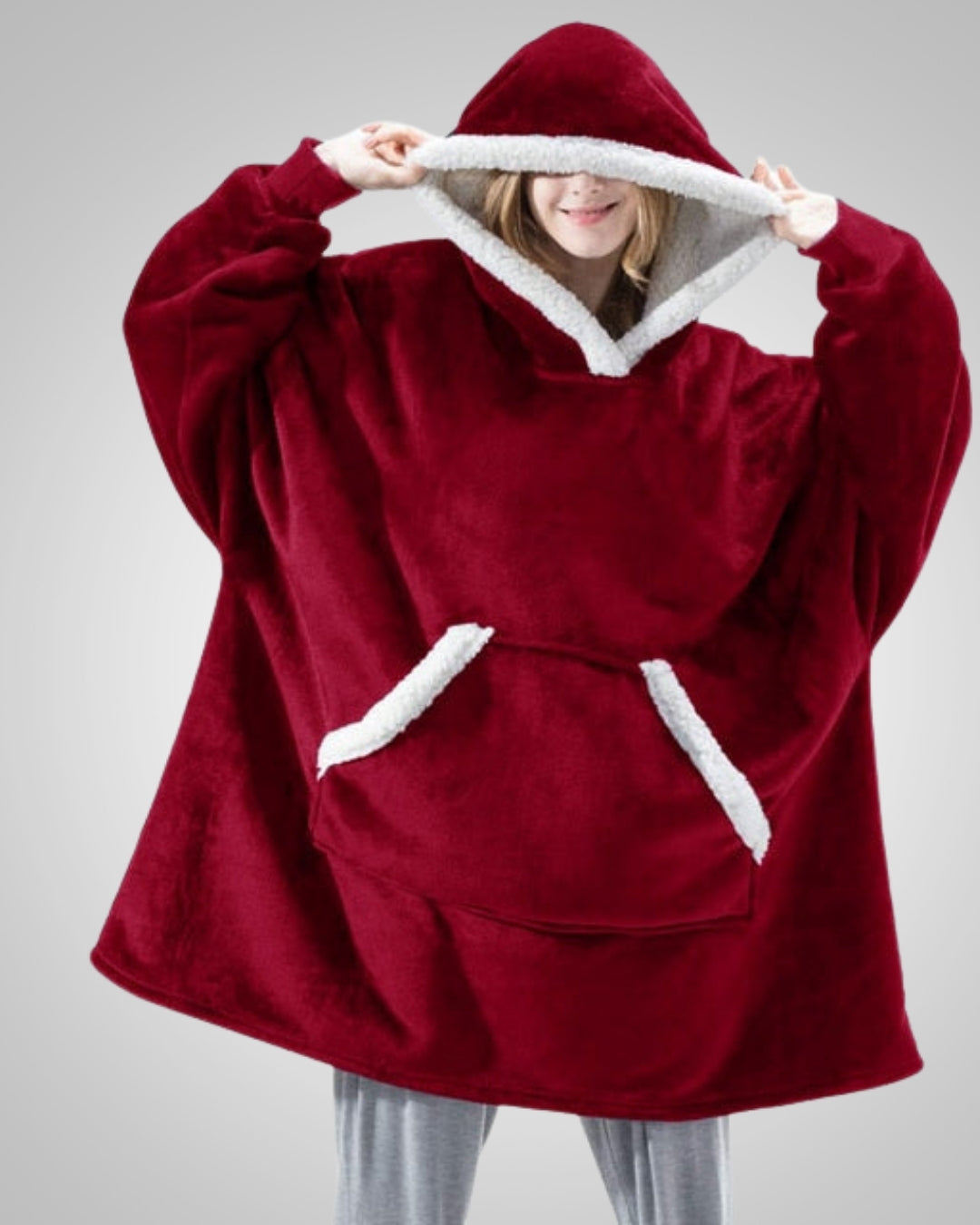 Susanne | Damen Kuschelige Oversized Kapuzendecke