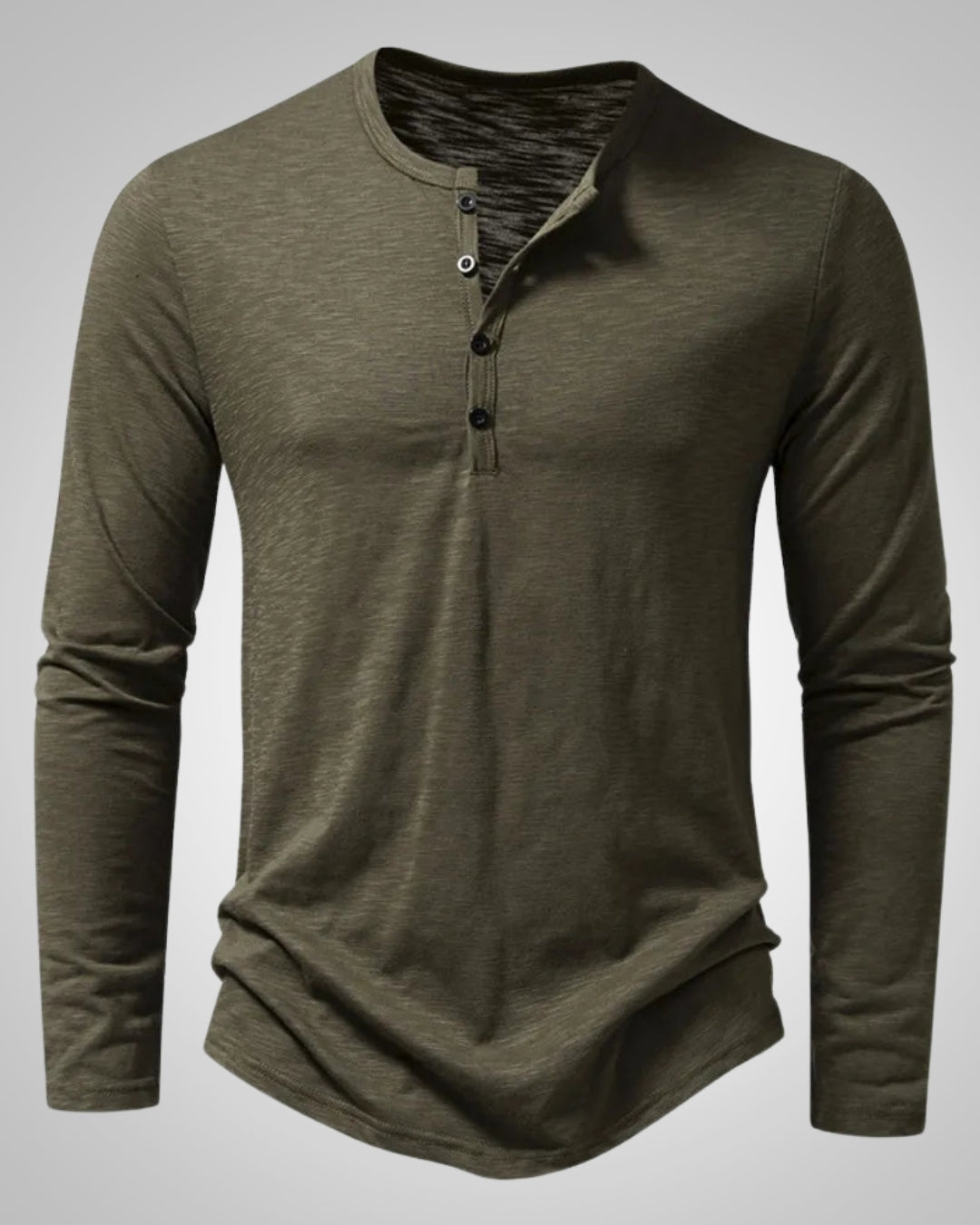 Gary | Herren Legeres Henley Longsleeve Shirt