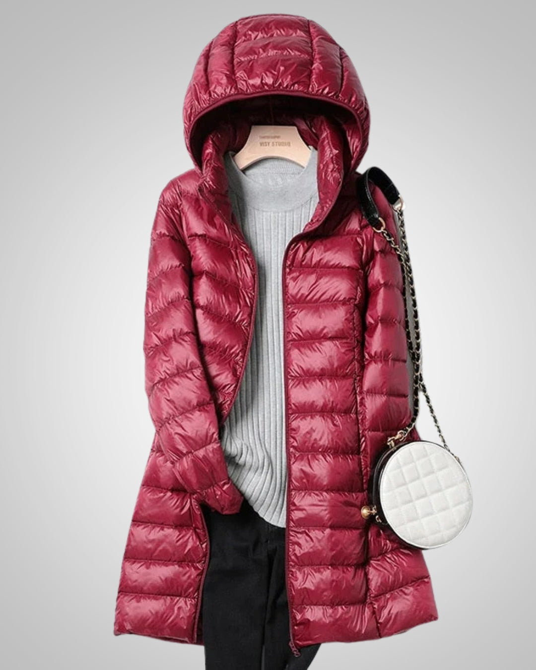 Paula | Damen Leichte Gesteppte Lange Daunenjacke
