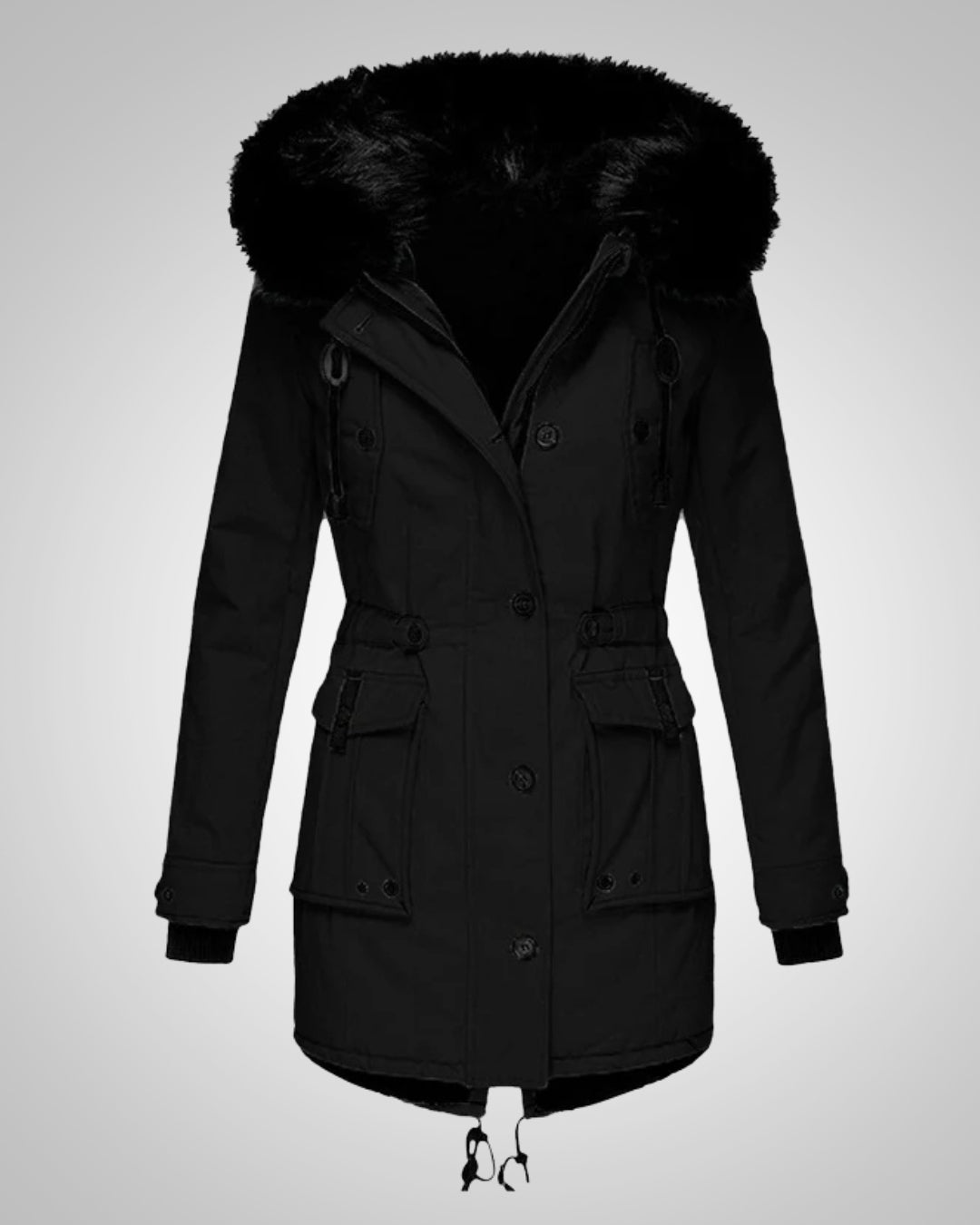 Elena | Damen Gefütterte Winter Parka Jacke