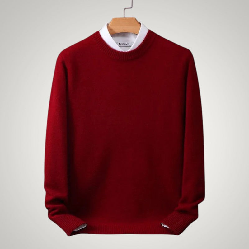 Maximilian | Herren Klassischer Rundhals-Strickpullover