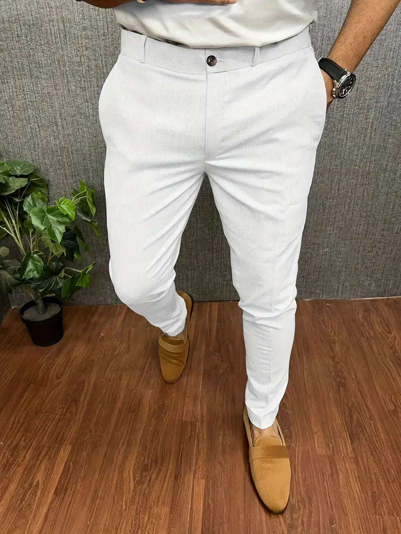 Herren Business Casual Slim-Fit Anzughose