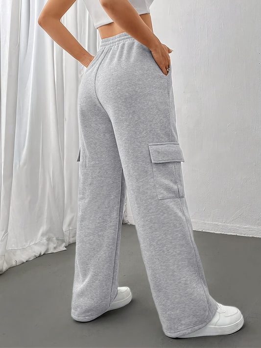 Annika | Damen Lässige Weite Cargo-Jogginghose