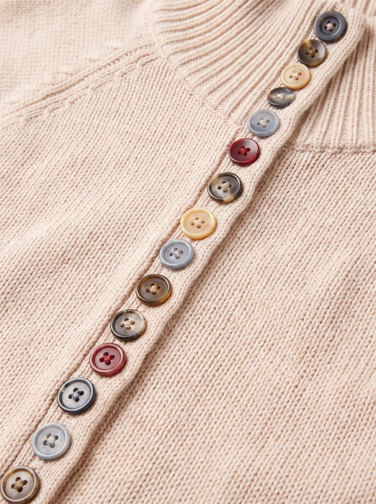 Charlotte | Damen Kurzärmelige Strickjacke mit Stehkragen