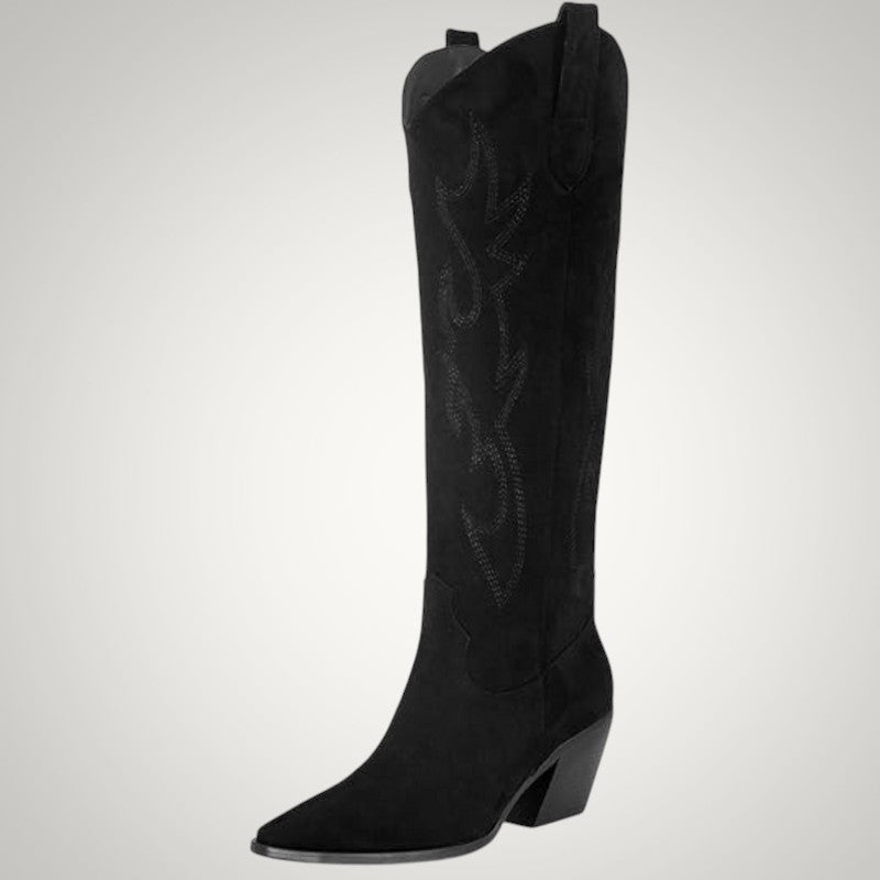 Clara | Damen Kniehohe Western Cowboystiefel