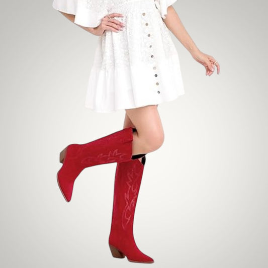 Clara | Damen Kniehohe Western Cowboystiefel