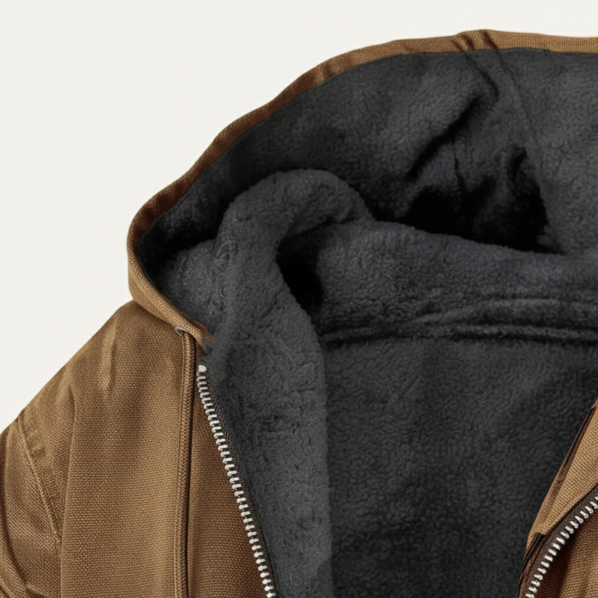 Leon | Herren Gefütterte Warme Kapuzenjacke mit Reißverschluss