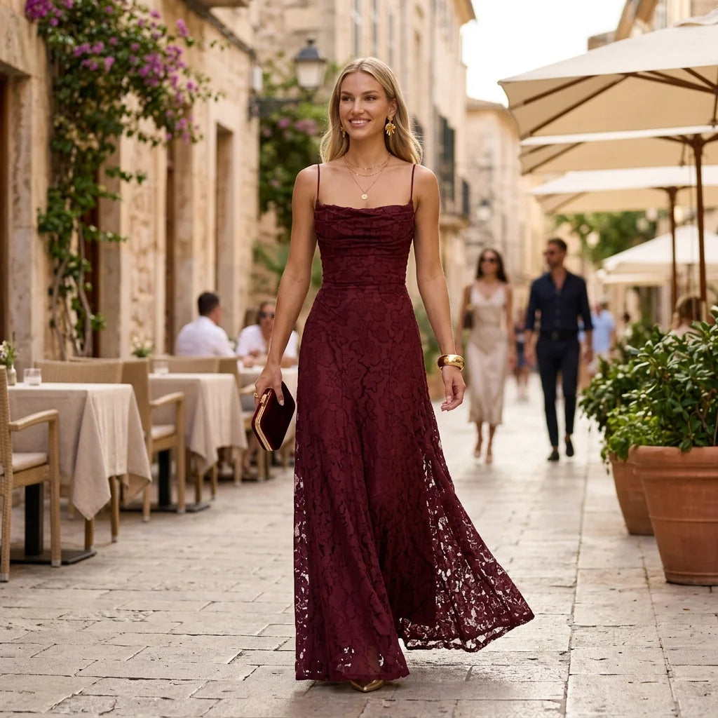 Miriam | Damen Festliches Elegantes Maxikleid
