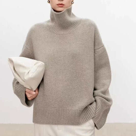 Sophie | Damen Kuscheliger Oversized Rollkragenpullover