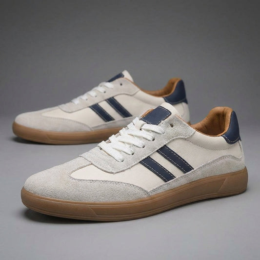Herren Lässig Schnürung Streifen Sneakers