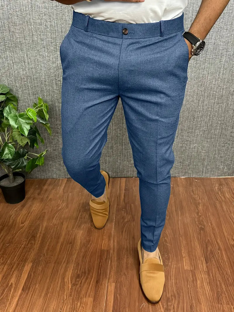 Herren Business Casual Slim-Fit Anzughose