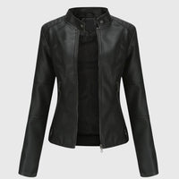 Sophie | Damen Bequem Bikerlederjacke