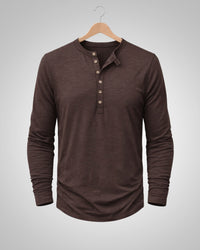 Sam | Herren Casual Henley Rundhalsshirt