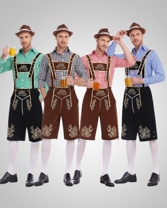 Alexander | Herren Lässig Oktoberfest Lederhose