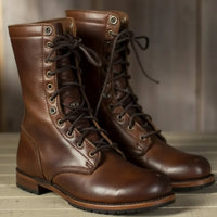 Sina | Damen Casual Runde Zehenpartie Schnürstiefel