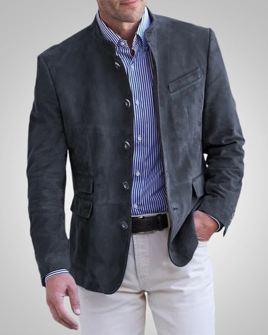 Andreas | Herren Klassische Wildleder-Blazerjacke