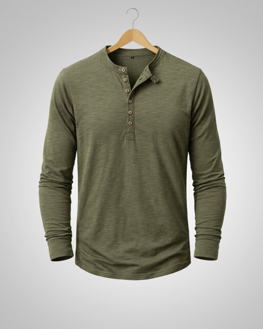Sam | Herren Casual Henley Rundhalsshirt