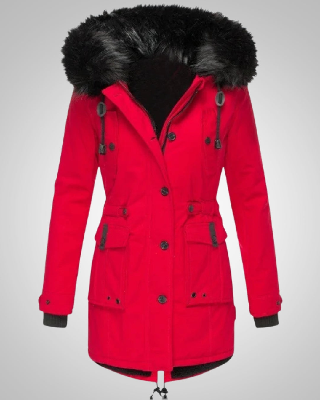 Elena | Damen Gefütterte Winter Parka Jacke