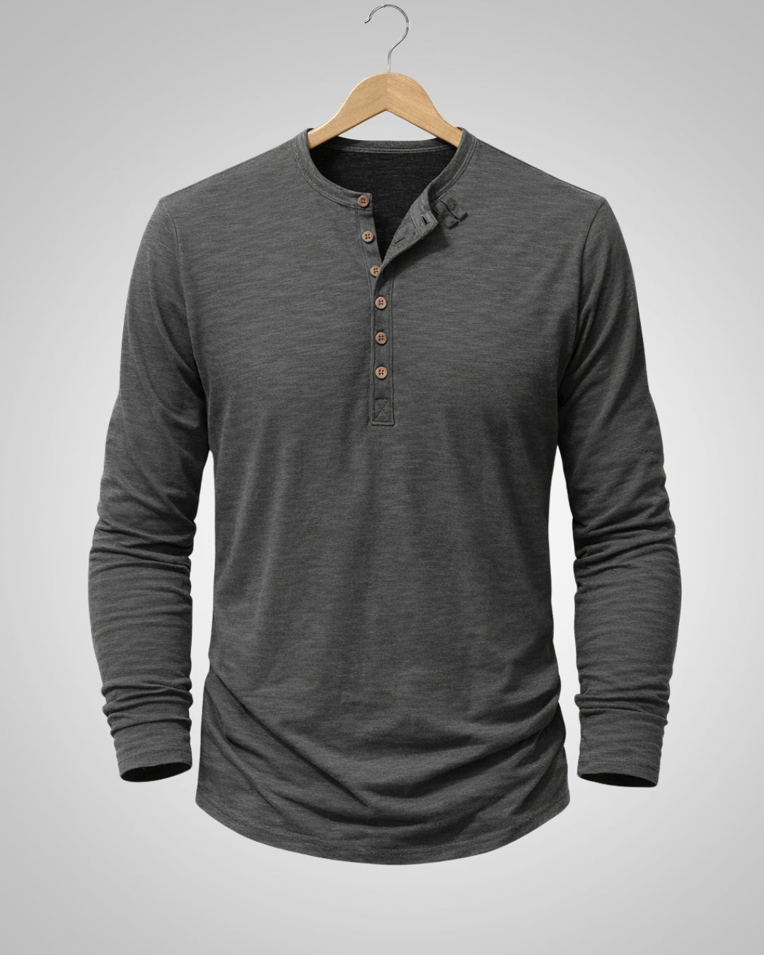 Sam | Herren Casual Henley Rundhalsshirt