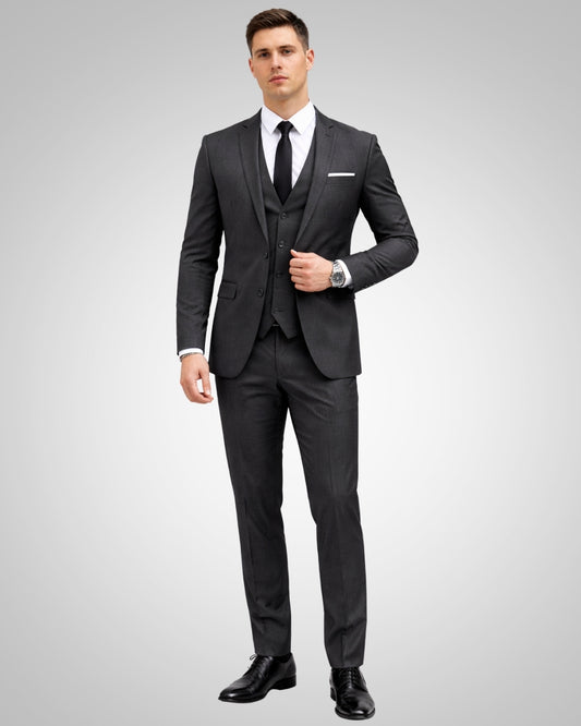 Simon | Herren Slim Fit Dreiteiliger Hochzeitsanzug