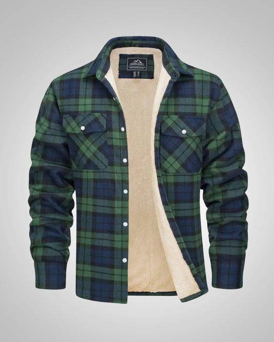 Julian | Herren Gefütterte Karierte Overshirt Jacke