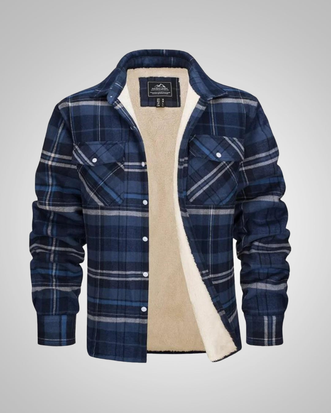 Julian | Herren Gefütterte Karierte Overshirt Jacke