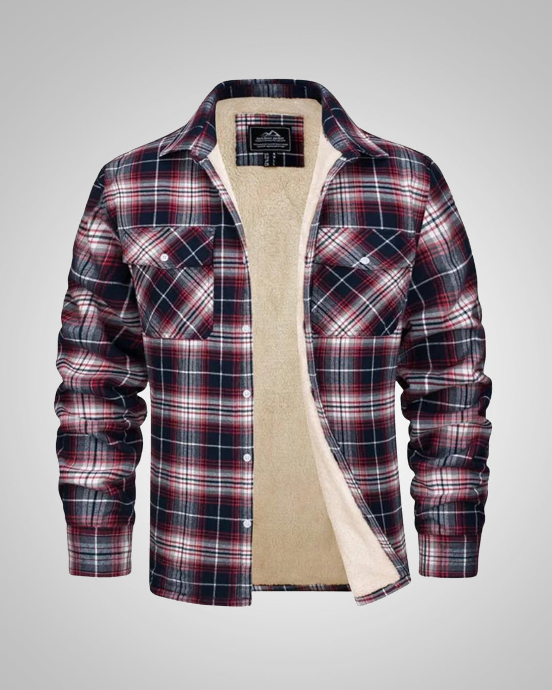 Julian | Herren Gefütterte Karierte Overshirt Jacke