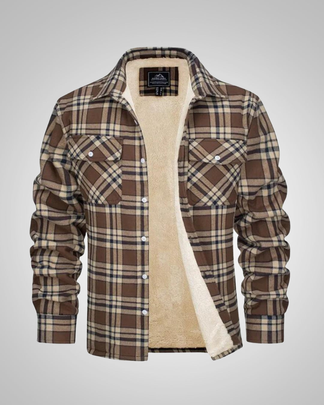 Julian | Herren Gefütterte Karierte Overshirt Jacke