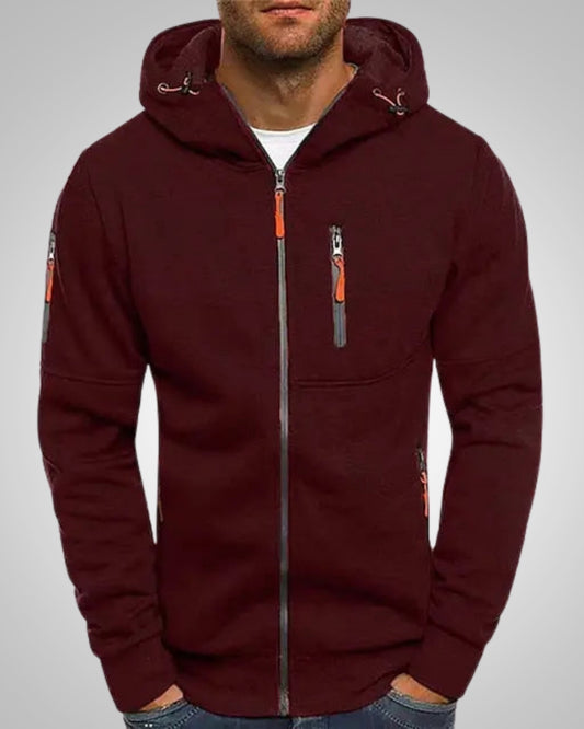 Herman | Herren Eleganter Hoodie Pullover mit Reißverschluss