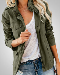 Adeline | Damen Lässiger Herbstjacke mit Taschen