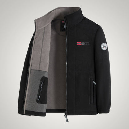 Finn | Herren Sportliche Warme Stehkragenjacke mit Reißverschluss