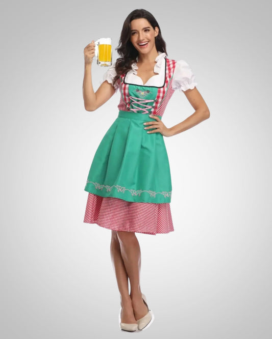Greta | Damen Zeitloses Trachten Dirndl Midikleid