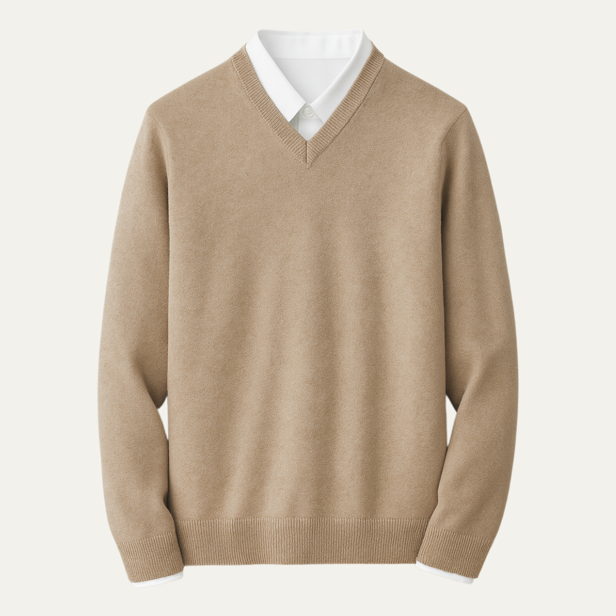 Felix | Herren Klassischer V-Ausschnitt Wollpullover