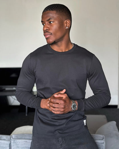 Eric | Herren Casual Slim Fit Langarm T-Shirt