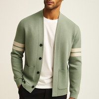 Tobias | Herren Taillierte Passform Strickjacke Pullover