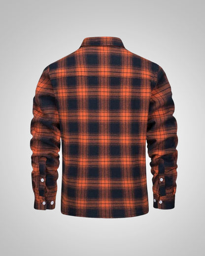Julian | Herren Gefütterte Karierte Overshirt Jacke