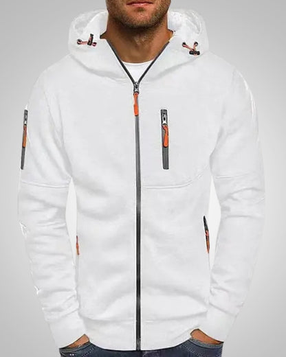 Herman | Herren Eleganter Hoodie Pullover mit Reißverschluss