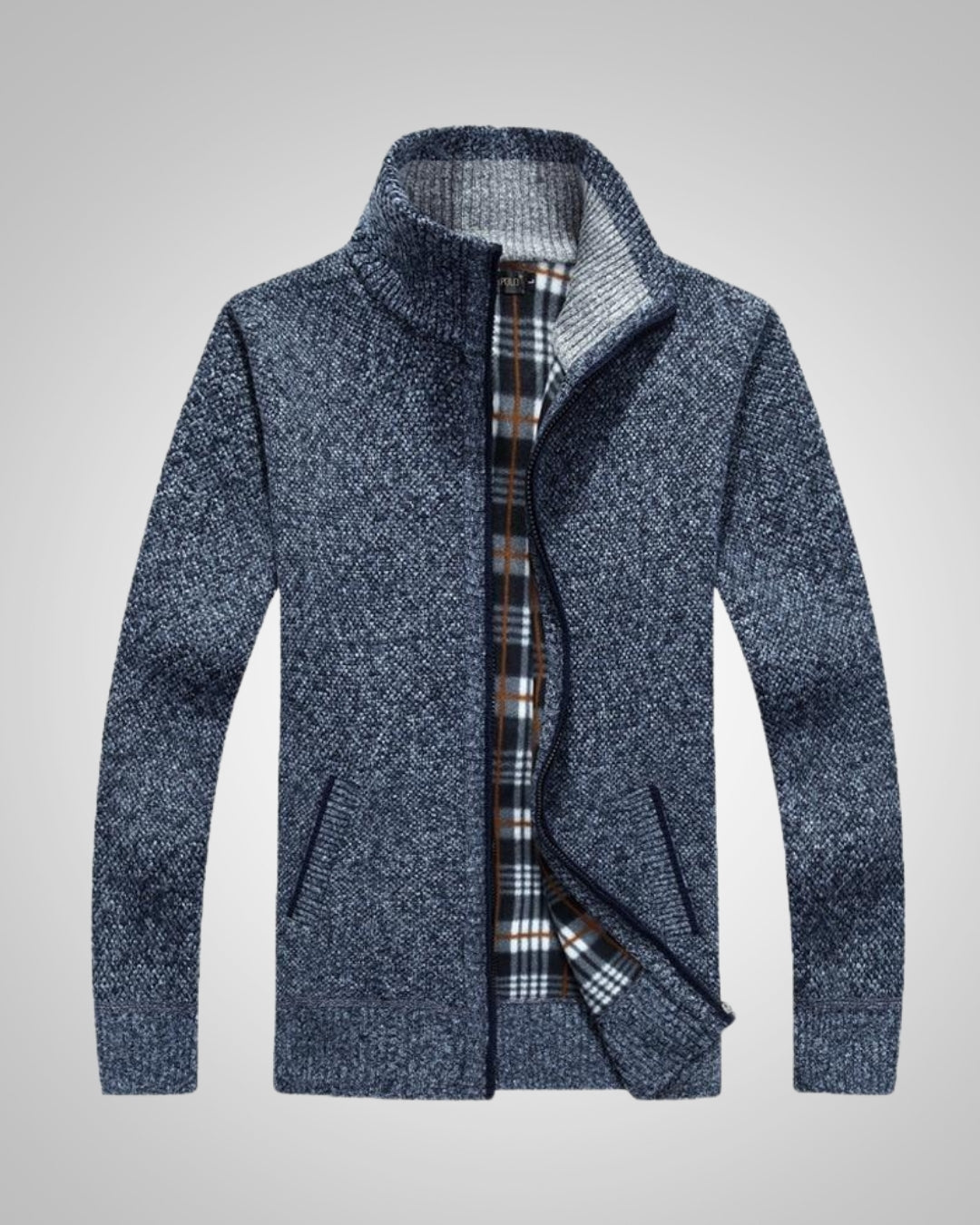Wolfgang | Herren Bequem Fleece Strickjacke
