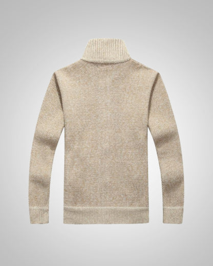 Wolfgang | Herren Bequem Fleece Strickjacke