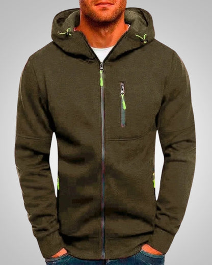 Bernd | Herren Lässiger Taschen Reißverschluss Hoodie