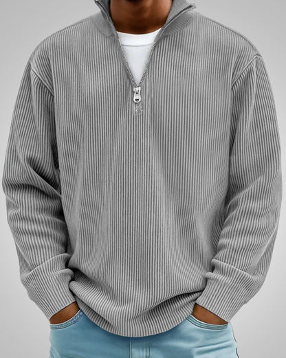 Richard | Herren Casual Half-Zip Strukturpullover