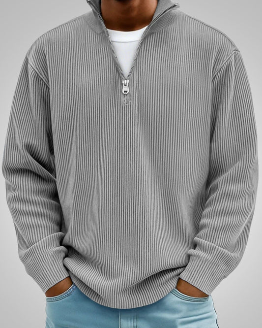 Richard | Herren Casual Half-Zip Strukturpullover