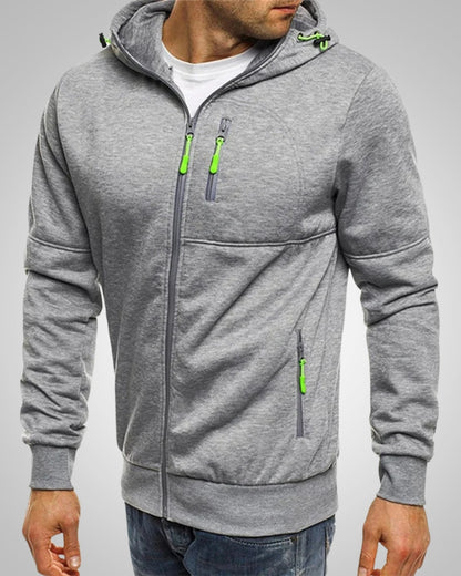 Bernd | Herren Lässiger Taschen Reißverschluss Hoodie