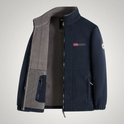 Finn | Herren Sportliche Warme Stehkragenjacke mit Reißverschluss