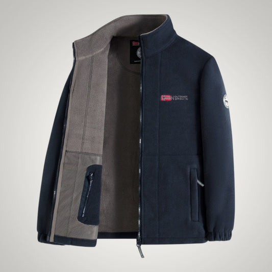 Finn | Herren Sportliche Warme Stehkragenjacke mit Reißverschluss