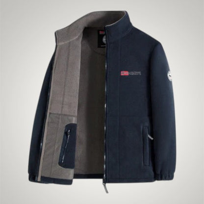 Finn | Herren Sportliche Warme Stehkragenjacke mit Reißverschluss